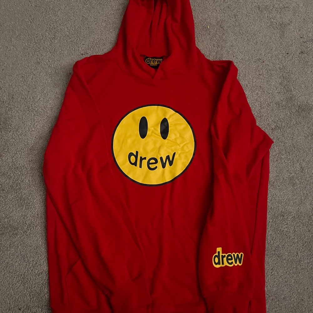 drew house Red and Yellow Smiley Sweater - Picture 2 of 4